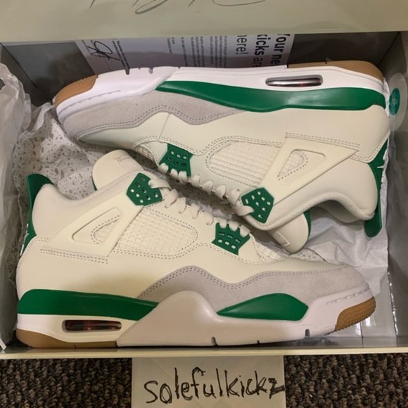 Nike SB x Air Jordan 4 Retro SP Sail/Neutral Grey/Pine Green/White DR5415-103 DS main image 4